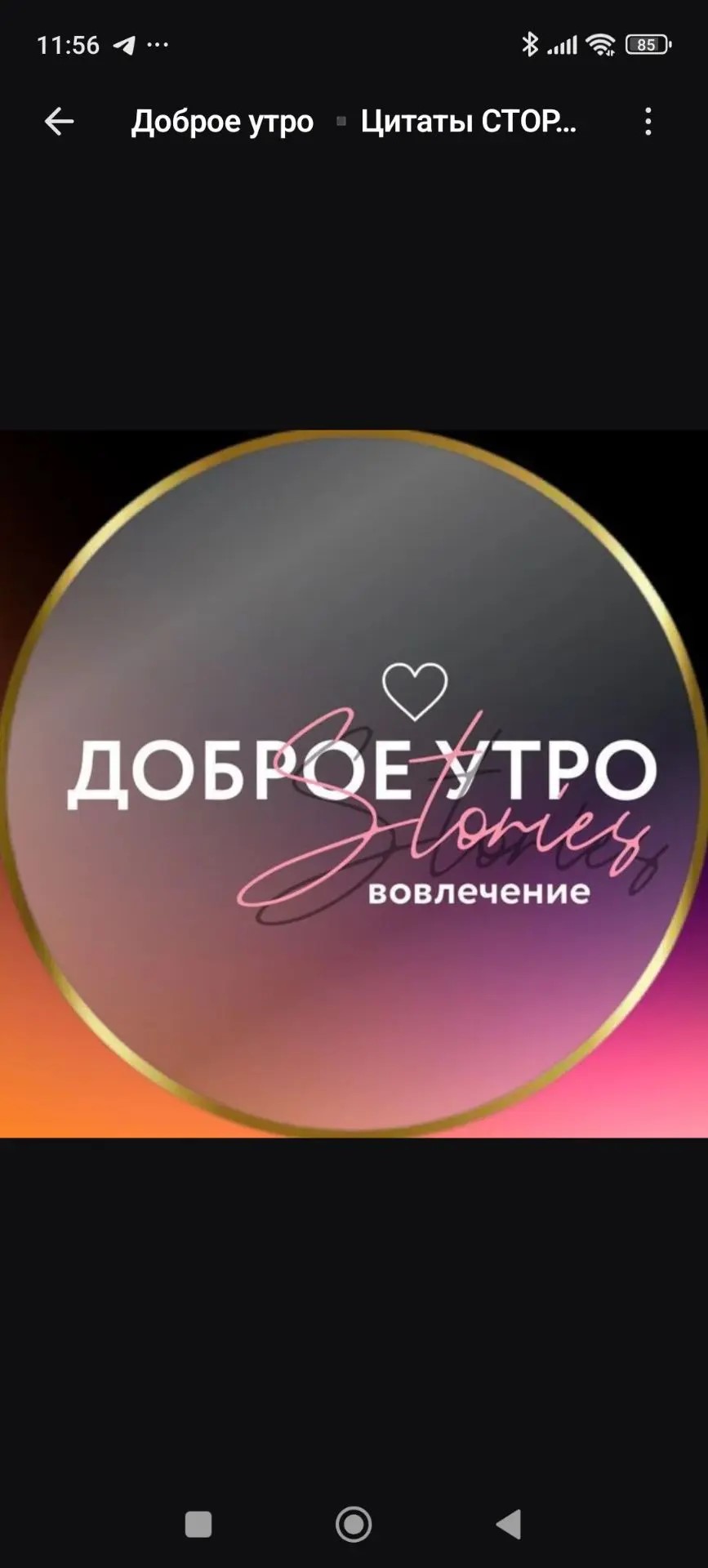 Канал Доброе утро ▪️Цитаты СТОРИС в Максе